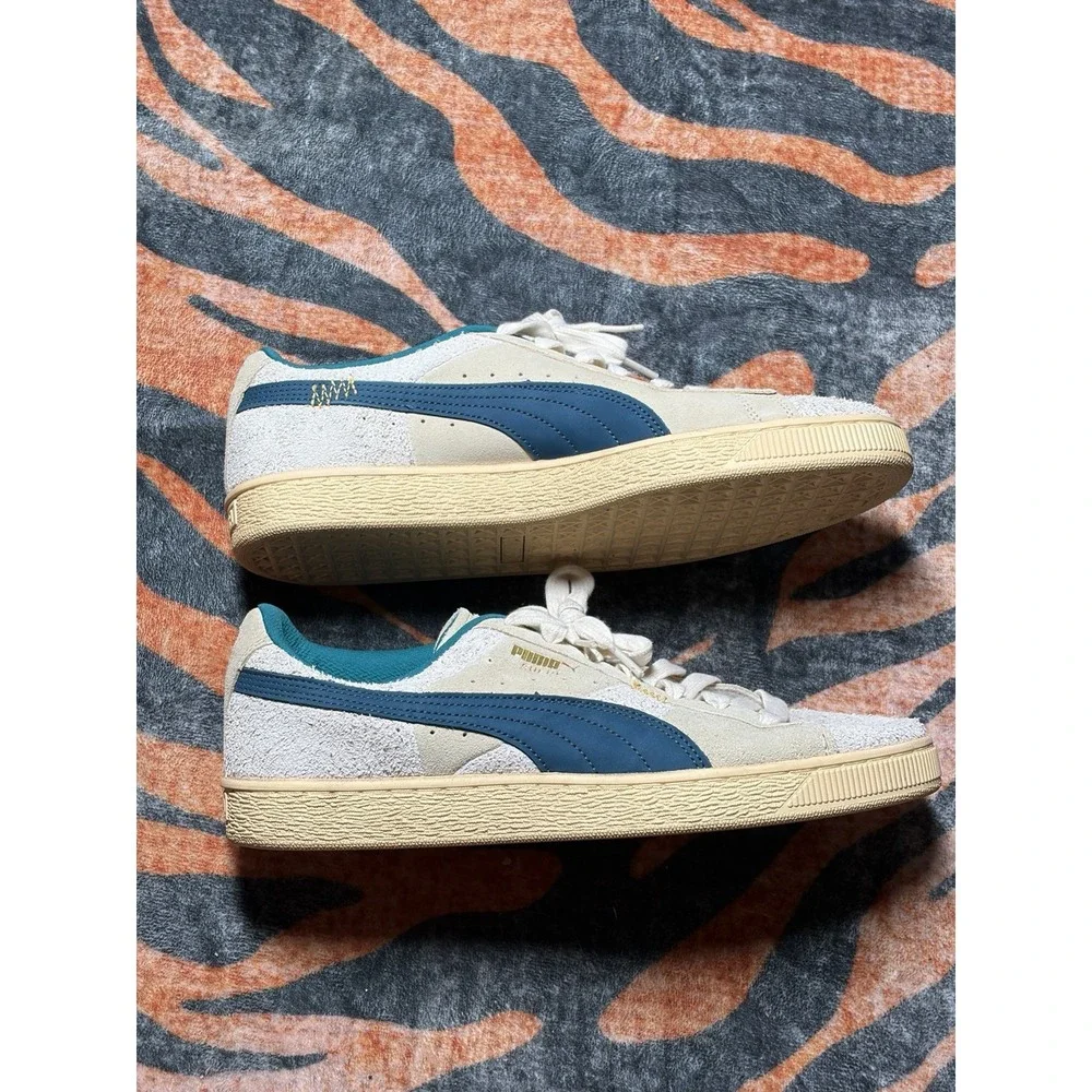 PUMA Suede Underdogs Sugared Almond Tropic Putty Blue Beige 396879-01, US M 10.5
